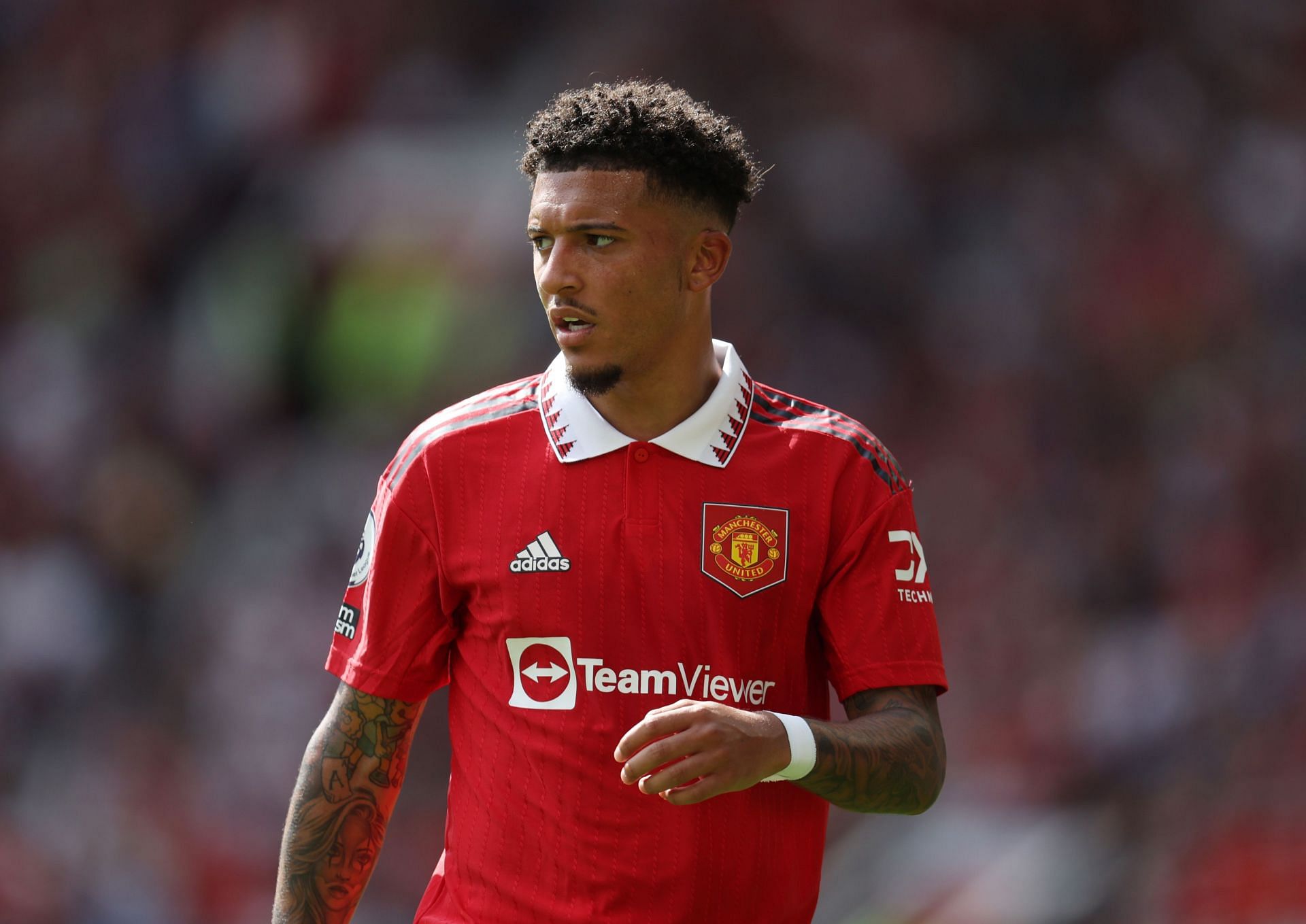 Jadon Sancho in action Brighton & Hove Albion - Premier League